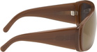 MM6 Maison Margiela Brown Mask Sunglasses