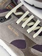 Paul Smith - Gorio Mesh-Trimmed Suede Sneakers - Gray