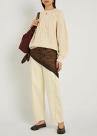 Free People Frankie Cable-knit Cotton Jumper Ivory