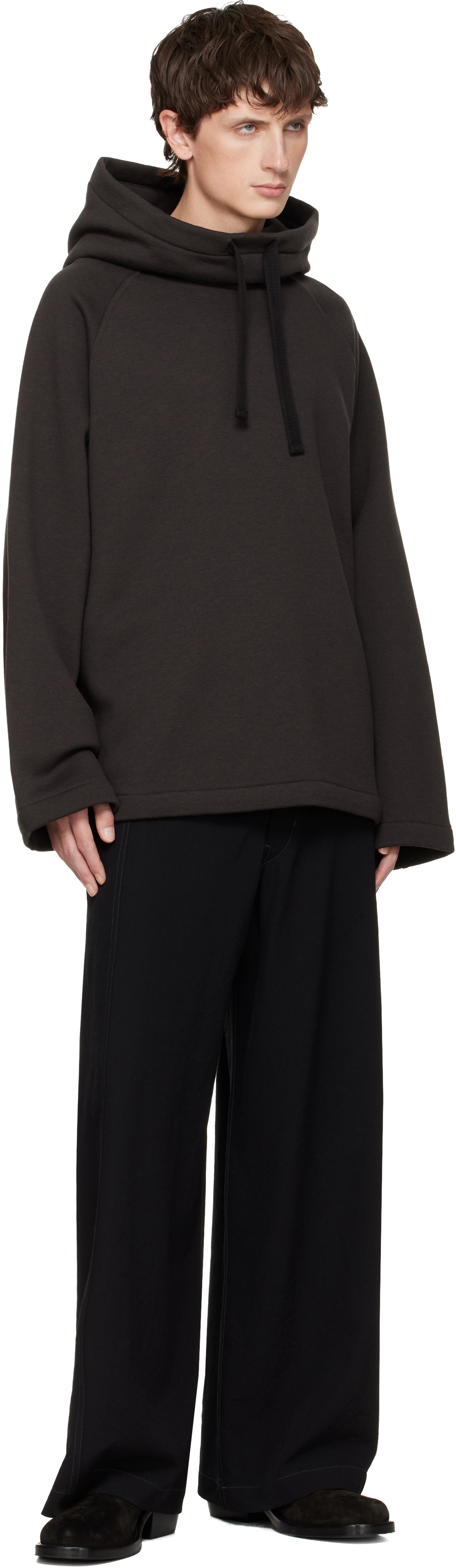 LEMAIRE Black 'Hooded Top' Hoodie