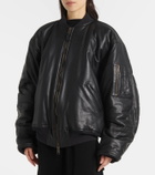 Balenciaga Leather bomber jacket