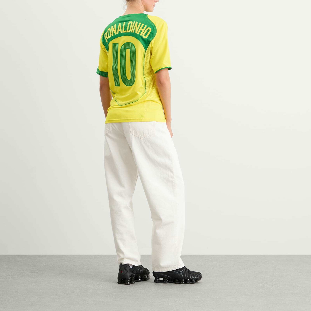 Nike Brazil Reissue N&N Short Sleeve Jersey in Yellow/Green