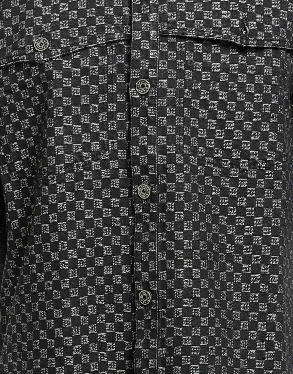 Balmain Mens Denim shirt in Black