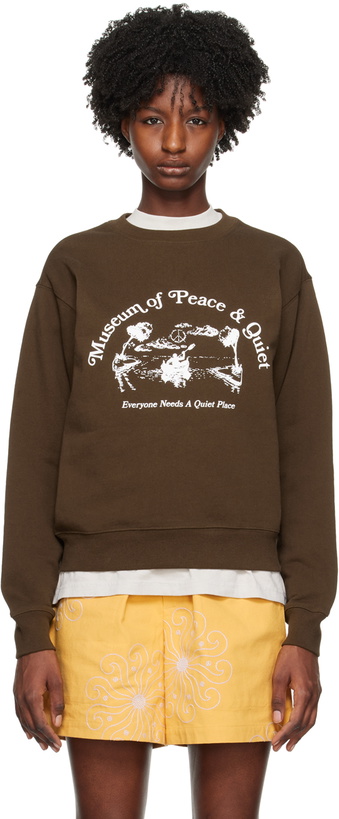 Photo: Museum of Peace & Quiet Brown 'Quiet Place' Sweatshirt