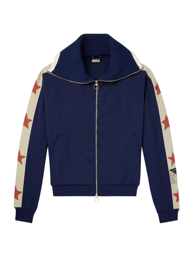 Photo: KAPITAL - Jersey Zip-Up Sweatshirt - Blue