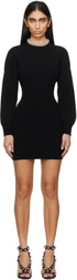 Alexander Wang Black Crystal Tubular Necklace Minidress