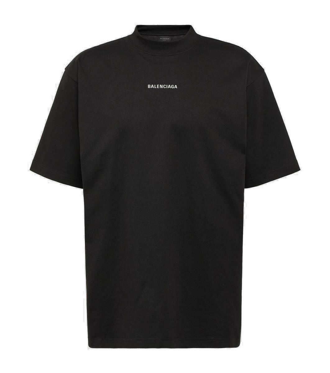 Photo: Balenciaga Logo cotton jersey T-shirt