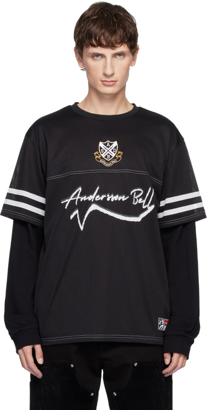 Photo: Andersson Bell Black Football Layered Long Sleeve T-shirt