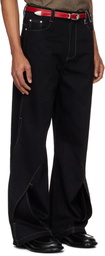 NULLUS SSENSE Exclusive Black Intertwined Structure Jeans