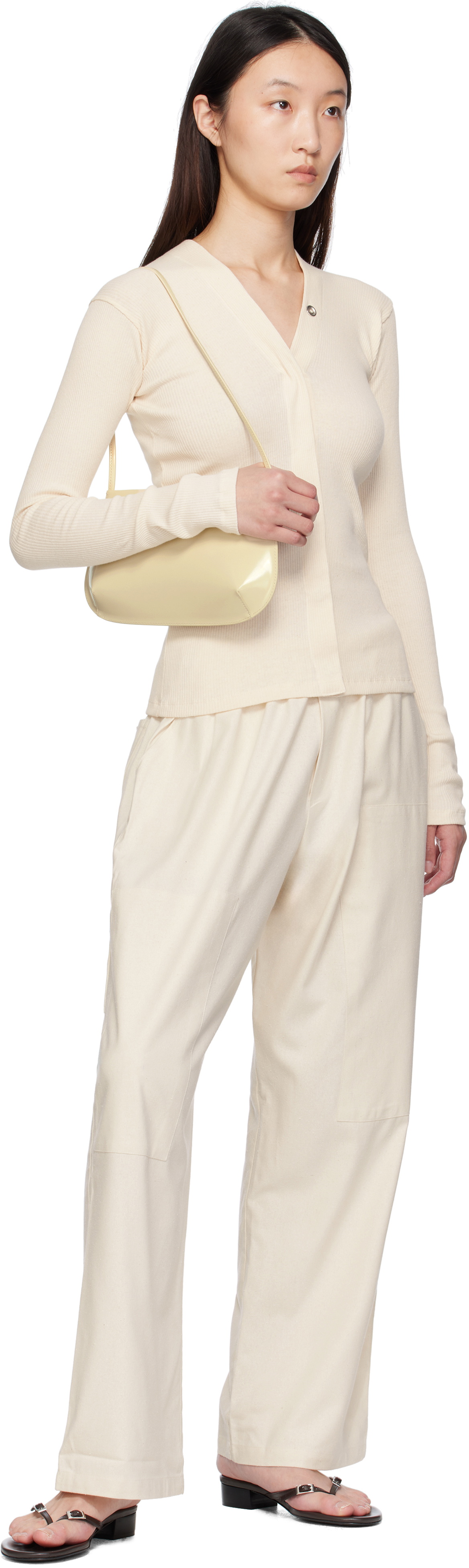 Baserange Beige Tav Snaps Cardigan