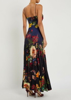 Alice + Olivia Augusta Floral-print Jersey Maxi Dress Black