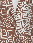Manila Grace Womens Blazer in Brown