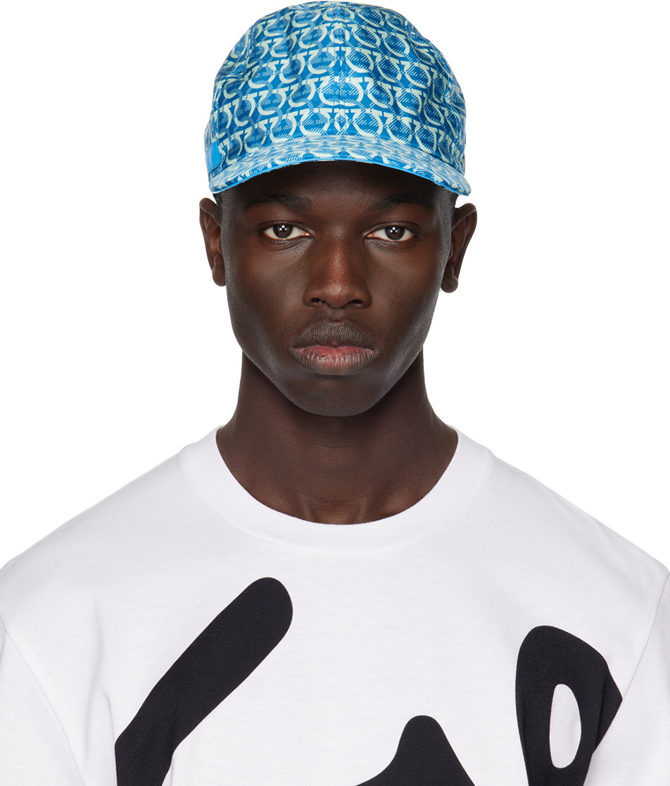 Ferragamo Blue Gancini Cap