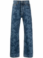 PALM ANGELS - Printed Denim Jeans