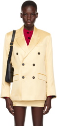 Ernest W. Baker Yellow Double-Breasted Blazer