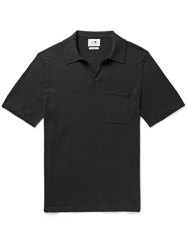 Photo: NN07 - Ryan Cotton and Linen-Blend Polo Shirt - Gray