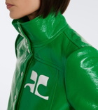 Courrèges Logo vinyl cropped jacket