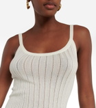 Petar Petrov Taro ribbed-knit silk tank top