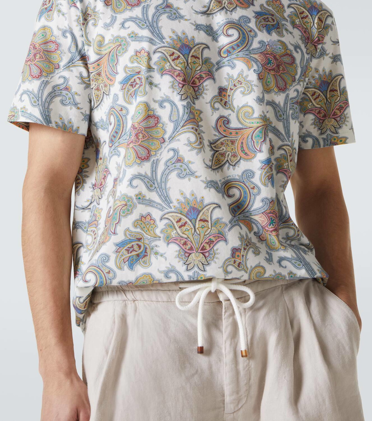 Etro Paisley cotton jersey T-shirt