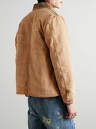Polo Ralph Lauren - Polo Country Corduroy-Trimmed Distressed Recycled-Canvas Chore Jacket - Neutrals