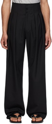 Aaron Esh Black Pleated Trousers