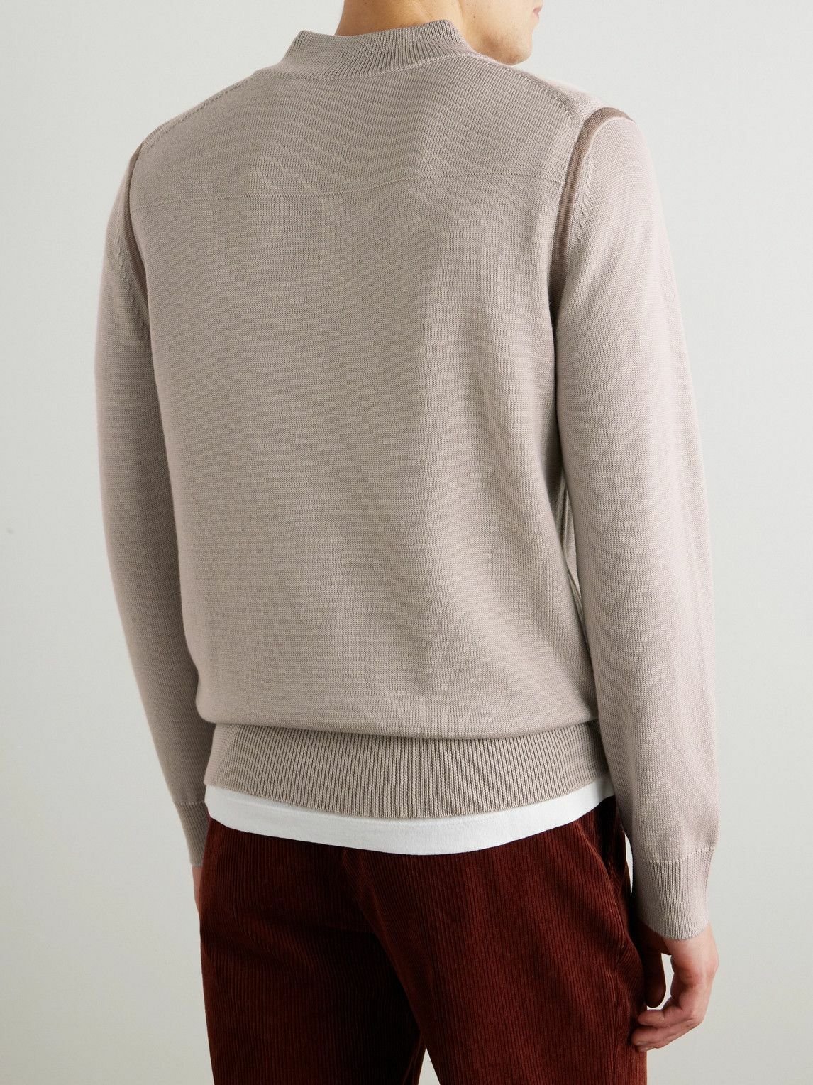Paul Smith - Merino Wool Half-Zip Sweater - Neutrals Paul Smith