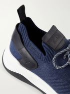 Berluti - Shadow Leather-Trimmed Mesh Sneakers - Blue