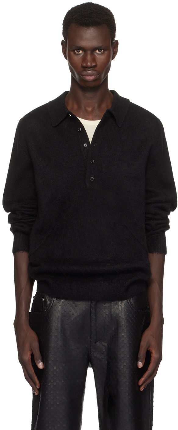HELMUT LANG Aepx Brushed Polo Sweater
