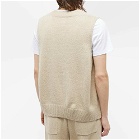 MKI Men's Mohair Blend Knit Vest in Sand