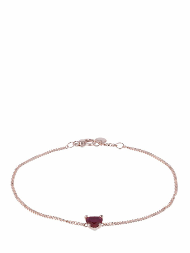 Photo: DODO - 9kt Heart Synthetic Ruby Bracelet