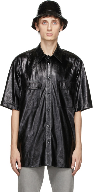 Photo: Isabel Marant W-Gilin Faux-Leather Shirt