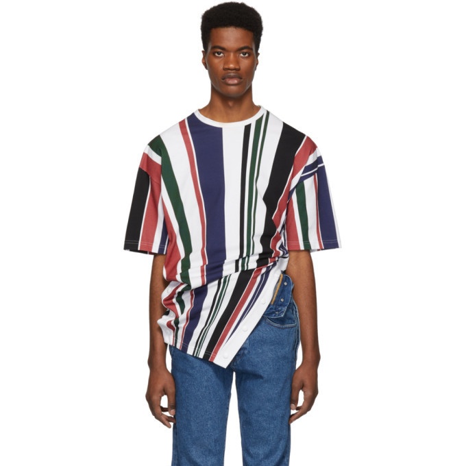 Photo: Diesel Red Tag Multicolor Glenn Martens Edition Striped Pique T-Shirt