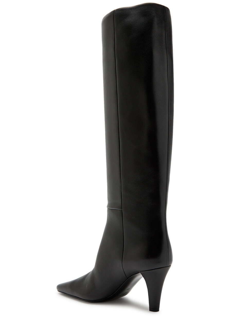 Saint Laurent Jill 75 Leather Knee-high Boots Black