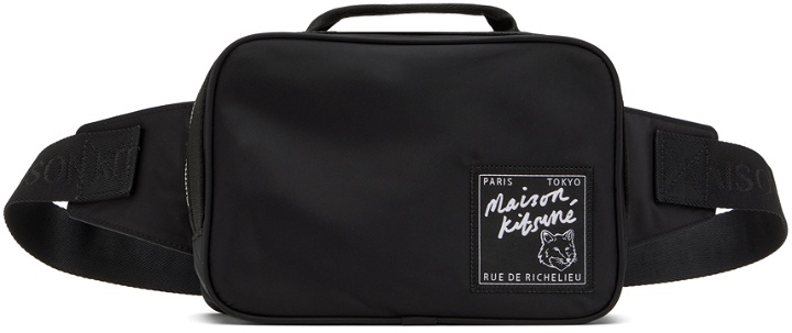 Photo: Maison Kitsuné Black Nylon Bum Bag