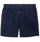 NN07 - Cameron Cotton-Terry Drawstring Shorts - Blue