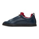 Fendi Blue and Red Bag Bugs Sneakers