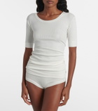 Calvin Klein Collection Ribbed-knit cotton-blend top