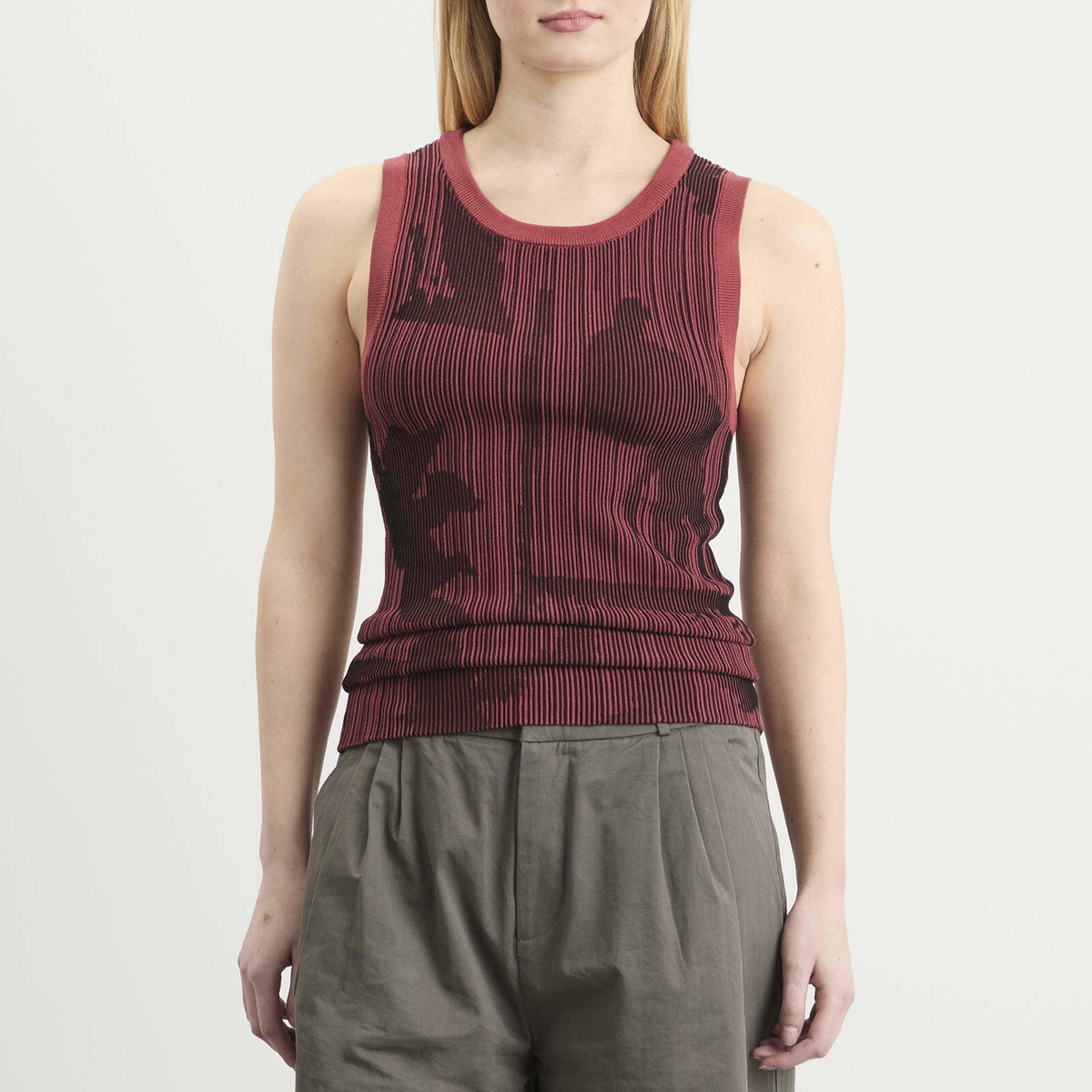 Ahluwalia Women's Seydou Knitted Vest in Rust/Brown