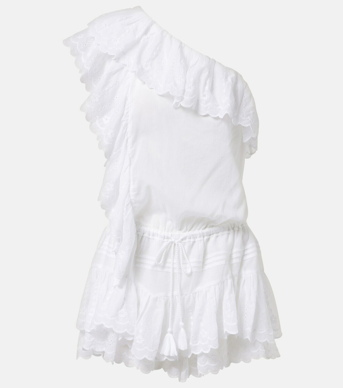 Marant Etoile Lalia embroidered ruffled minidress