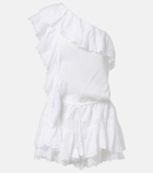 Marant Etoile Lalia embroidered ruffled minidress