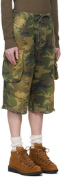 424 Khaki Camo Bermuda Cargo Shorts