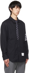 Thom Browne Navy Twill 4-Bar Jacket