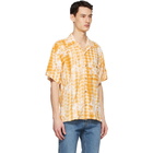 Andersson Bell Yellow and White Tie-Dyed Embroidery Shirt