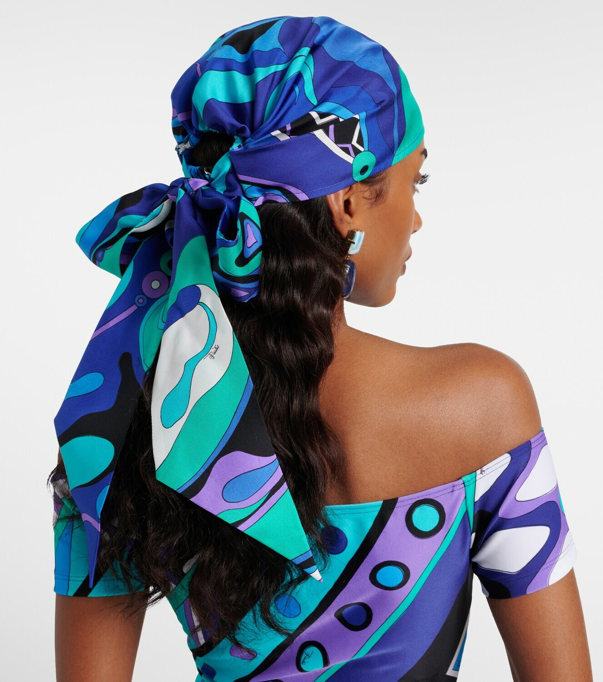 Pucci Iride silk twill head wrap