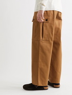 LOEWE - Cotton-Drill Cargo Trousers - Brown