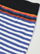 Paul Smith - Striped Stretch Organic Cotton-Jersey Boxer Briefs - Blue