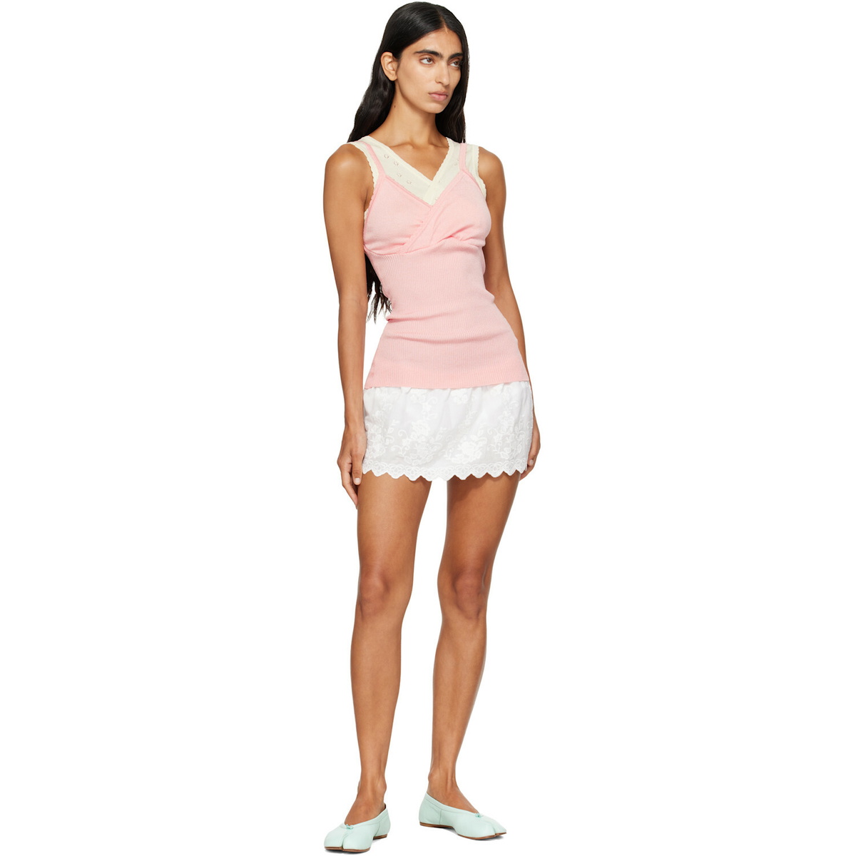 Fruity Booty White Broderie Bloomer Miniskirt