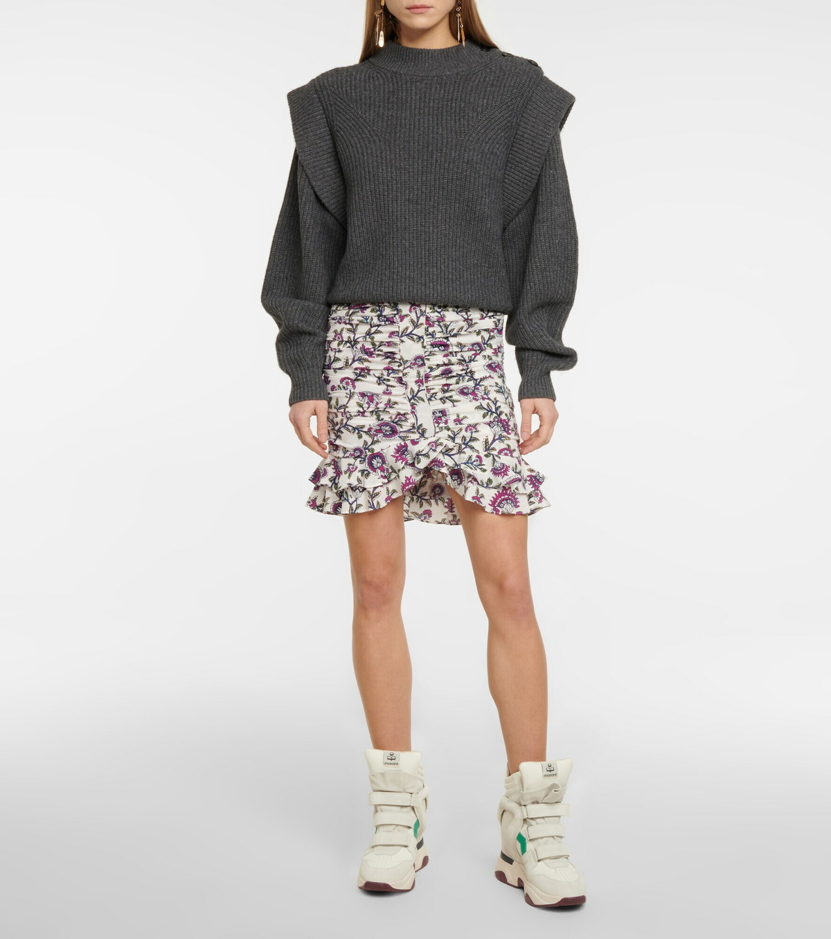 Isabel Marant - Balskee leather wedge sneakers