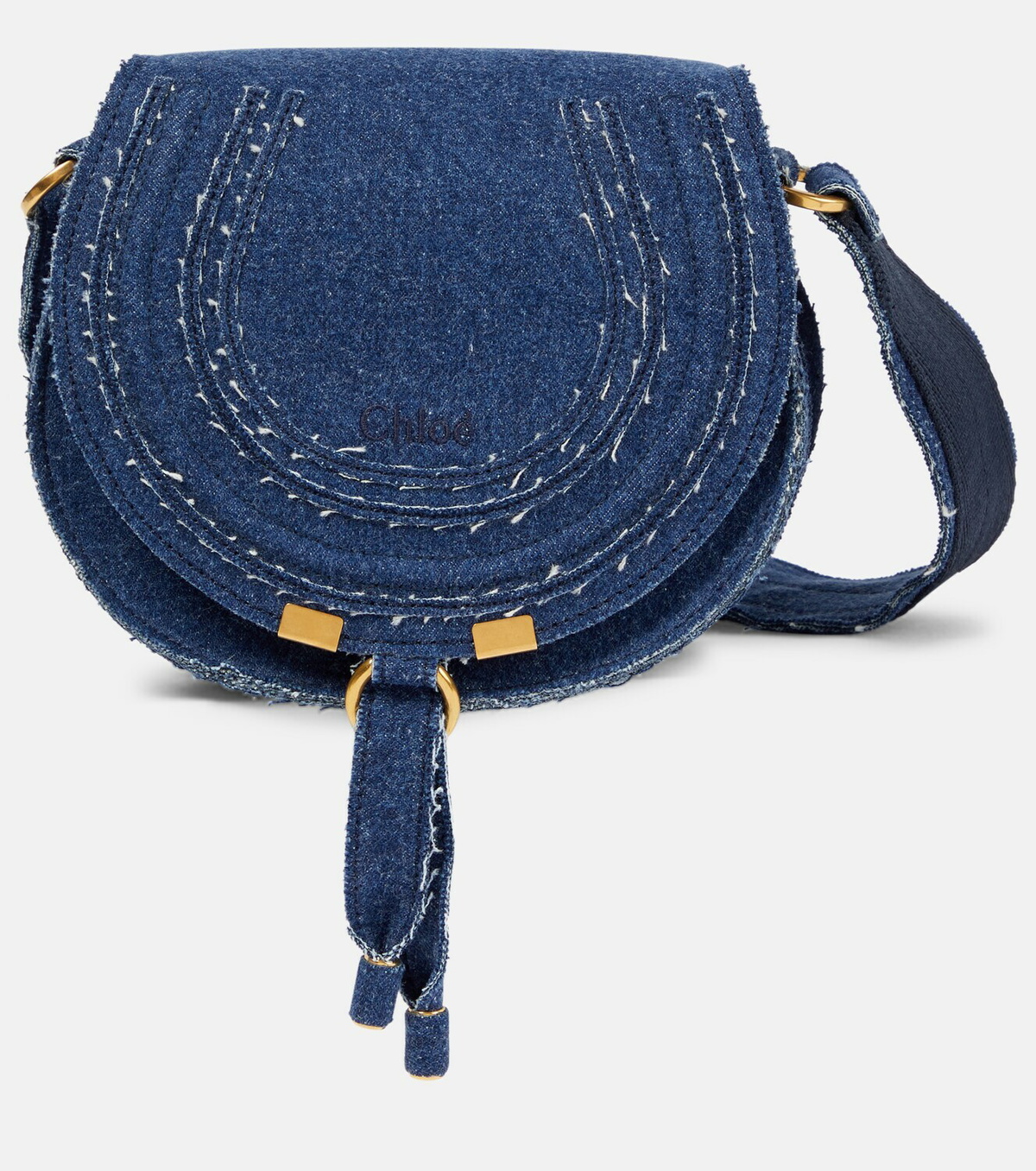 Chloé Marcie Small denim crossbody bag