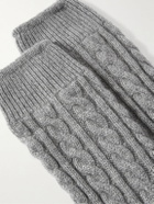 Kingsman - Cable-Knit Cashmere Socks - Gray